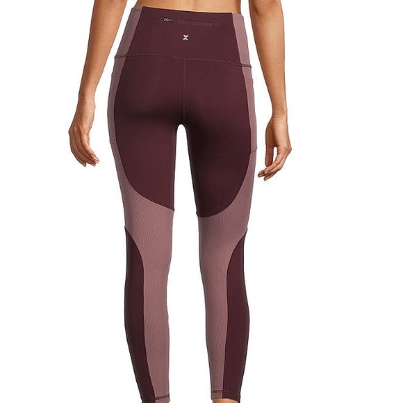 nwt S-XL Quick Dry coordinate jersey stretch leggings or top Burgundy Rose Taupe - Picture 5 of 16